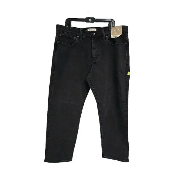 Madewell Relaxed Taper Jeans Flex Denim Black Men’s Size 38x30 NWT READ - Picture 1 of 8